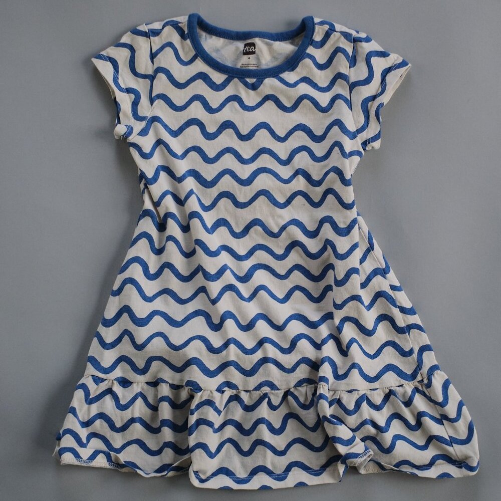 Tea Collection Short Sleeve Ruffle Hem Dress